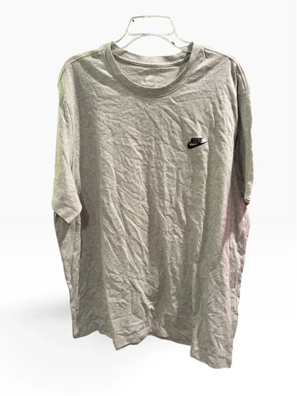 Nike The Nike Tee Men’s XXL Gray Black Swoosh Logo 100% Cotton T-Shirt NWT
